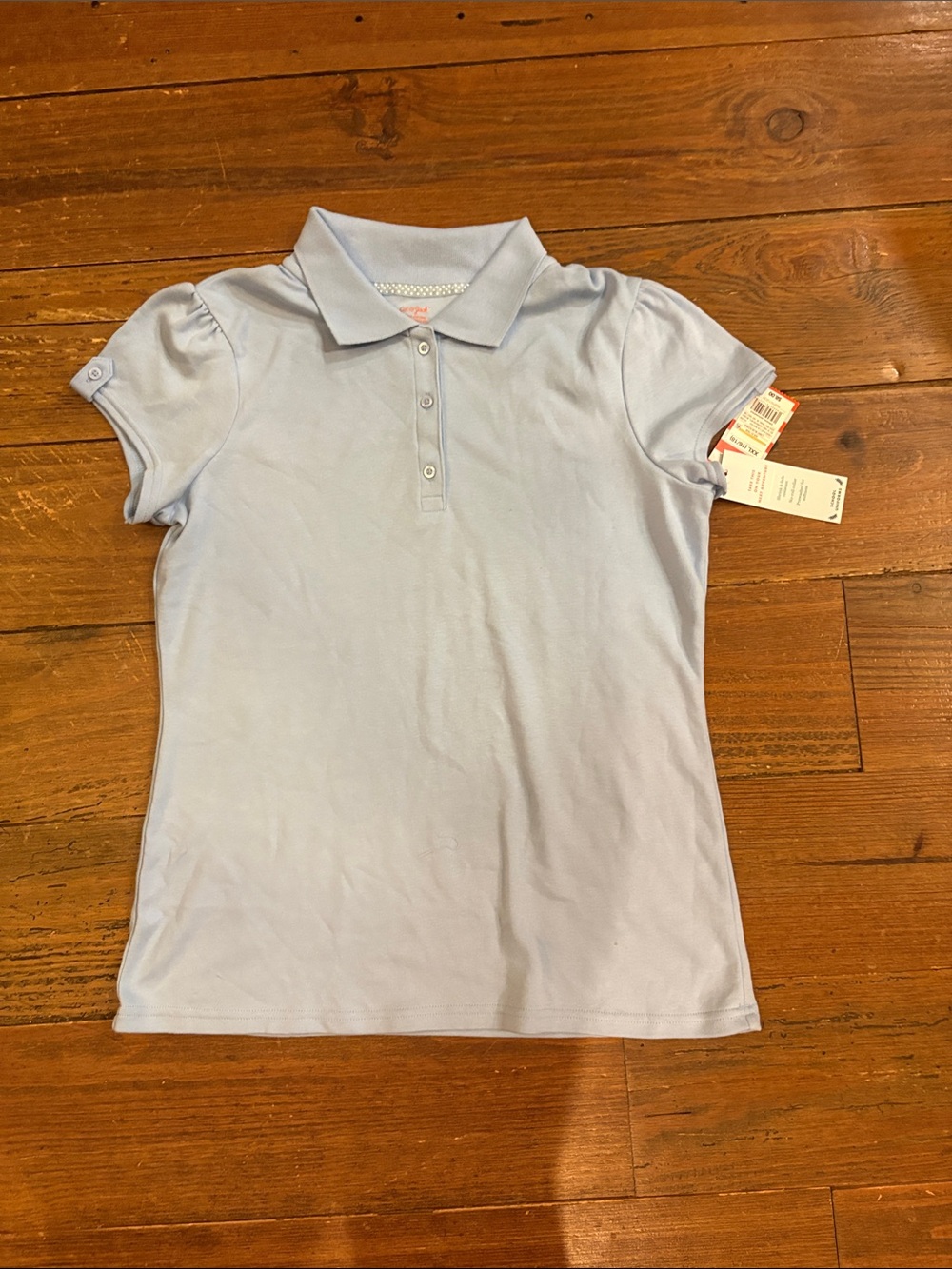 Cat & Jack Baby Blue Girls' School Uniform Polo Shirt